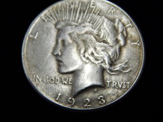 1923 - S Peace Silver Dollar - - Better Year - - Good Coin - No Frills Posting - - L3 photo