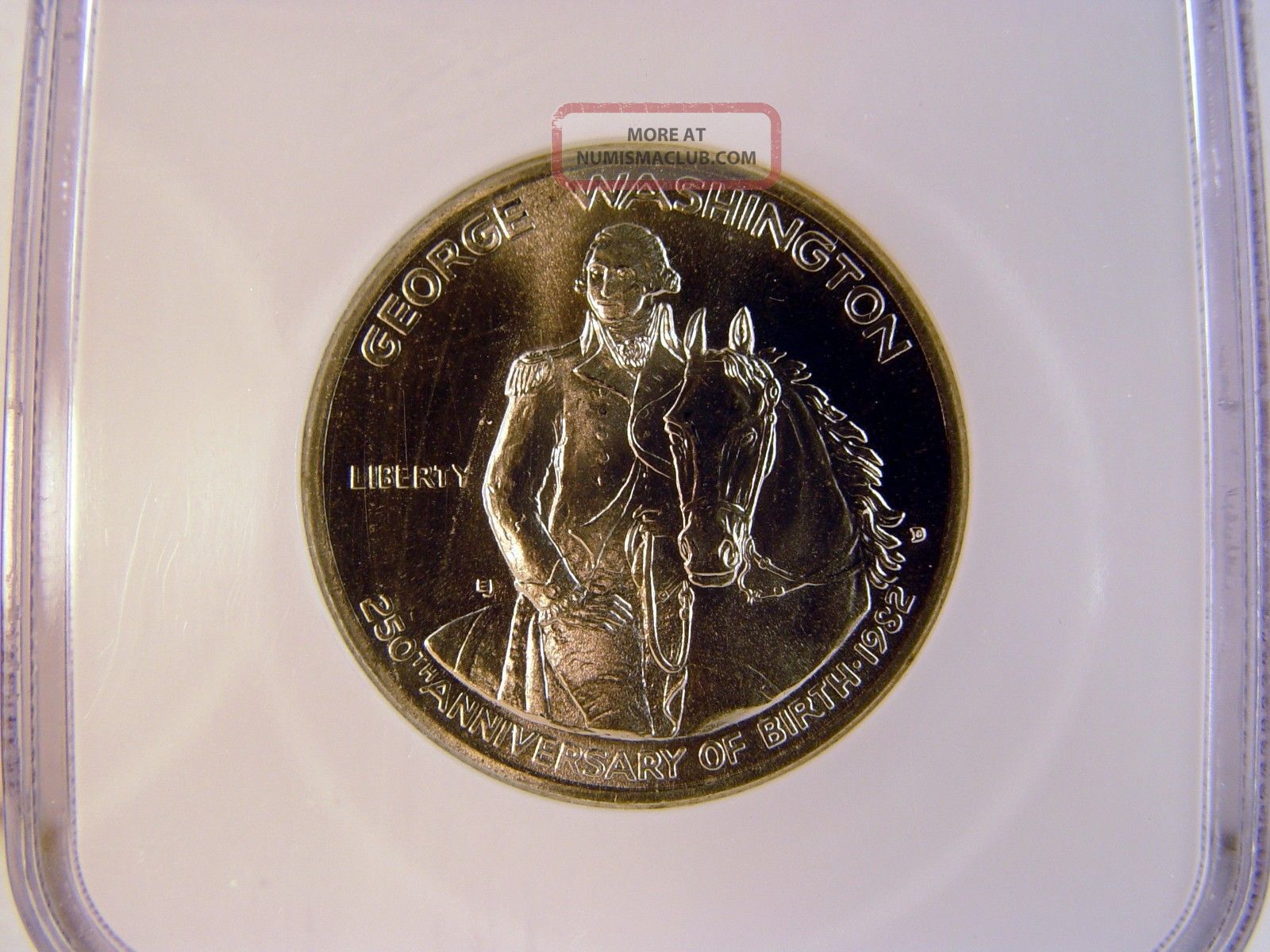 1982 D Washington Commemorative Half Dollar Ngc Ms 68 - Silver