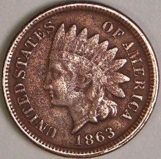 1863 Indian Head Penny,  Jc - 270 photo
