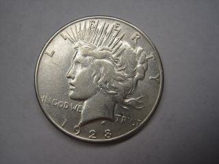 1928 S Peace Silver Dollar Coin Xf photo