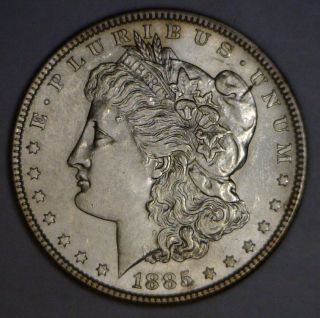 1885 Morgan Silver Dollar In State Uncirculated (b) photo