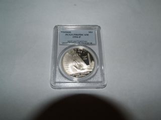1994 - P Vietnam Veterans Silver 1 Dollar Commemorative Coin Pr69 photo