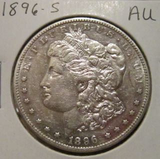 1896 - S Morgan Silver Dollar Au Rare Key Date Us Silver Coin photo