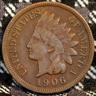 Liberty Indian Head Cent 1906,  Au To Uncirculated Charming Coin photo