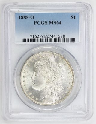 1885 O Morgan Silver Dollar Ms 64 Pcgs (1578) photo