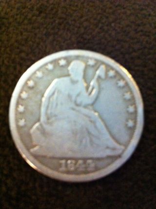 1844 O Seated Liberty Half Dollar - Vg,  Uncir. ,  Kept In Money Bag photo