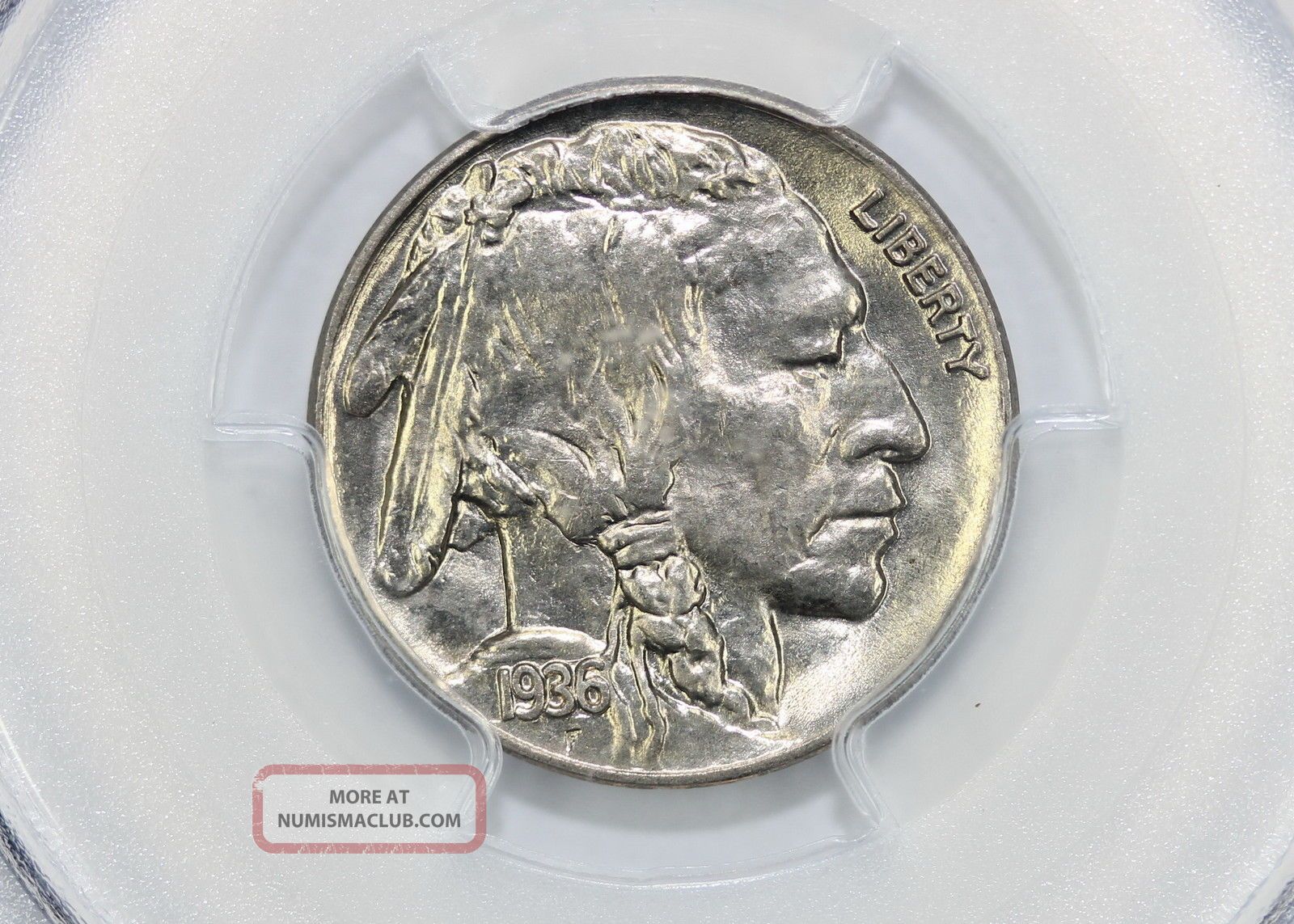 1936 Buffalo Nickel Ms 65 Pcgs (3748)