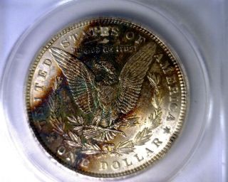 Au55 Anacs Beautifully Toned 1886 Morgan Silver Dollar U.  S.  Coin 1886 photo
