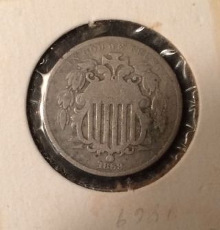 1869 Shield Type Nickel 5 Cents Detail photo