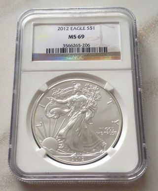 2012 Silver American Eagle Dollar Coin - Ngc State 69 photo