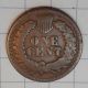 1868 Indian Head Cent - Full Rim,  Decent Detail & A Tough,  Semi - Key Date Small Cents photo 1