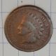 1868 Indian Head Cent - Full Rim,  Decent Detail & A Tough,  Semi - Key Date Small Cents photo 2