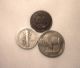 1903 Indian Cent - G,  1937 Buffalo Nickel - Au,  1944 90% Silver Mercury Dime - Vg Coins: US photo 1