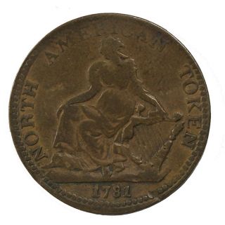 1781 (ca.  1820) North American Token Colonial Copper W - 13980 Ch Vf photo