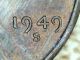 1949 - S Double Die Obverse - Ddo Lincoln Cent - Toned Au Coin Coins: US photo 1