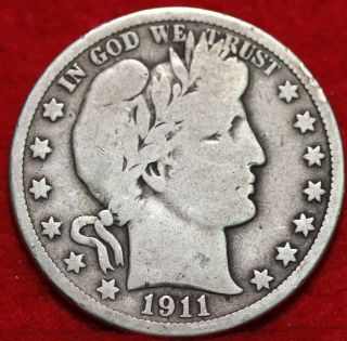 1911 Silver Barber Half Dollar photo