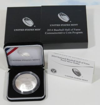 Going Going Gone 2014 Baseball Hall Of Fame Proof Silver Dollar + photo