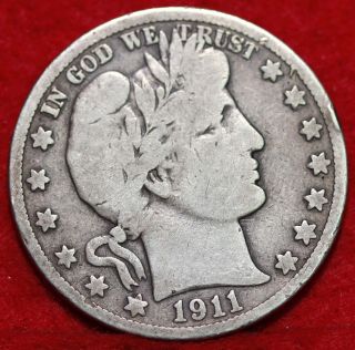 1911 - S Silver Barber Half Dollar photo