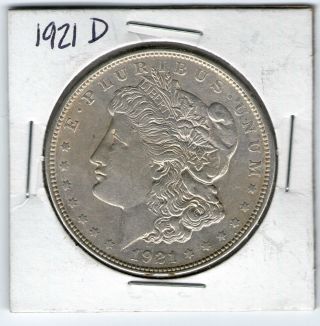 1921 - D Hi Grade Morgan Silver Dollar Choice,  A/u Rare And Classy Coin photo