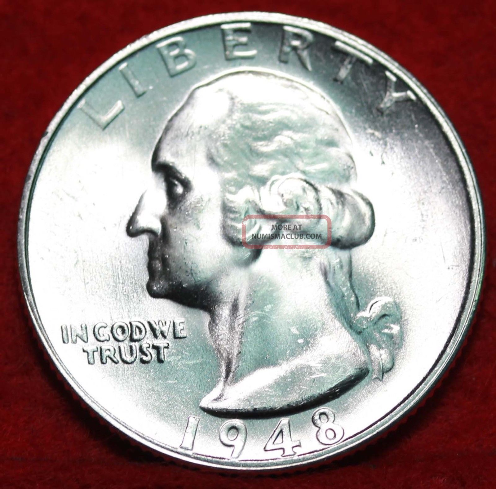 Uncirculated 1948 S Washington Quarter