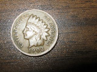 1902 Full Liberty Partial Diamond & Necklace Indian Head Penny - Circulated Cond photo