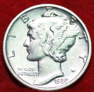 Uncirculated 1930 - S Silver Mercury Dime S/h photo