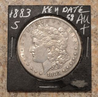 1883 S Morgan Silver Dollar Coin Us Great Au Details Shine Key Date Rare photo