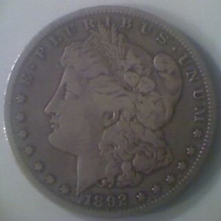1892 - S (vf) Morgan Silver Dollar photo