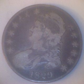 1829 (f) Capped Bust Half Dollar Ll photo
