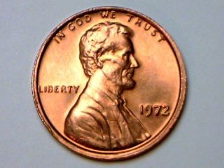 1972 P Bu Lincoln Memorial Cent From Sewn Bag photo