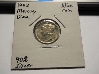 1943 Mercury Dime Coin Look 90% Silver photo