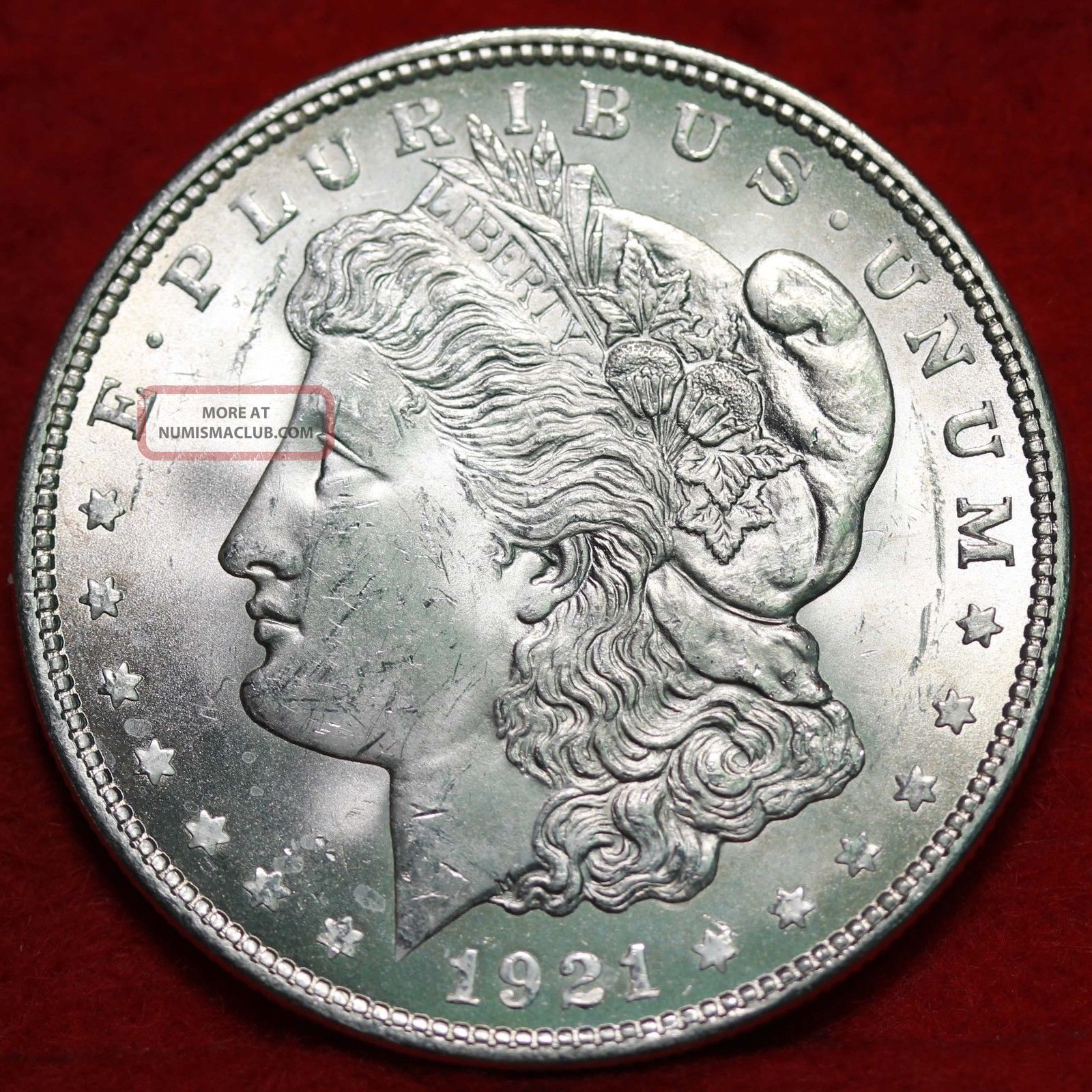 Uncirculated 1921 Silver Morgan Dollar