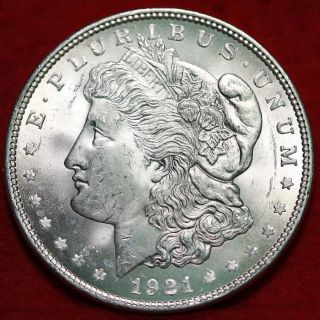 Uncirculated 1921 Silver Morgan Dollar photo