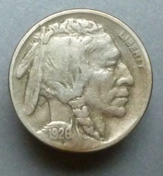 1926 - S Scarce Date Buffalo Nickel Attractive Vf.  Coin photo