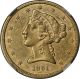 1861 Liberty Head Gold Half Eagle $5 Au 58 Ngc Civil War Date Gold photo 2