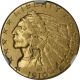 1910 - D Indian Head Gold Half Eagle $5 Xf 45 Ngc Mintage= 193,  600 Gold photo 2