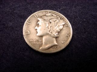 1931 - D Mercury Dime Great Coin 9 photo