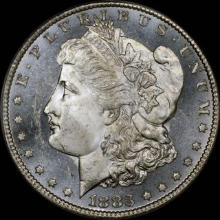 1883 - Cc $1 Morgan Dollar Pcgs Ms64pl (cac) photo