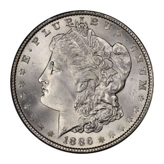 1886 $1 Morgan Dollar Pcgs Ms67 photo