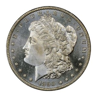 1890 - O $1 Morgan Dollar Pcgs Ms65pl photo
