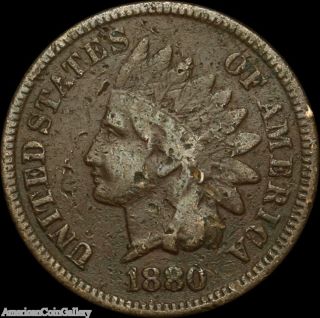 1880 Indian Head Penny Vf/xf Old Rare Great Us Coin X photo