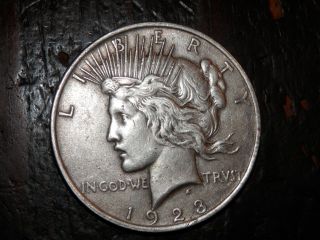 1923 - P Peace Silver Dollar - - 90% Silver photo
