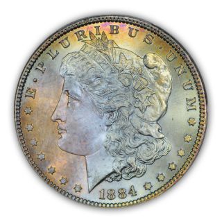 1884 $1 Morgan Dollar Pcgs Ms67 photo