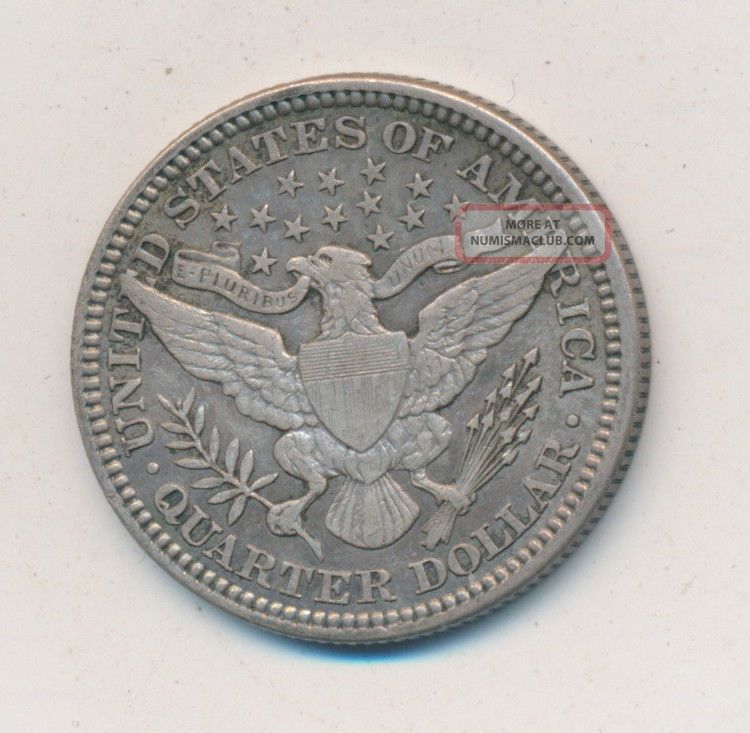 1912 Barber Silver Quarter Outstanding Gently Circulated Quarter