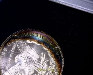 1884cc Gsa Anacs Ms63 Rainbow Vam 3a Morgan Silver Dollar 1884 Cc Ms 63 photo