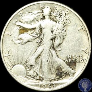 1943 P Xf+ Silver Walking Liberty Half Dollar 520 photo