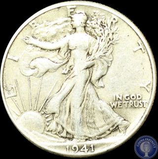 1941 P Xf+ Silver Walking Liberty Half Dollar 438 photo