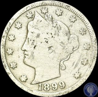 1899 Vg/fine Liberty V Nickel 5c C199 photo