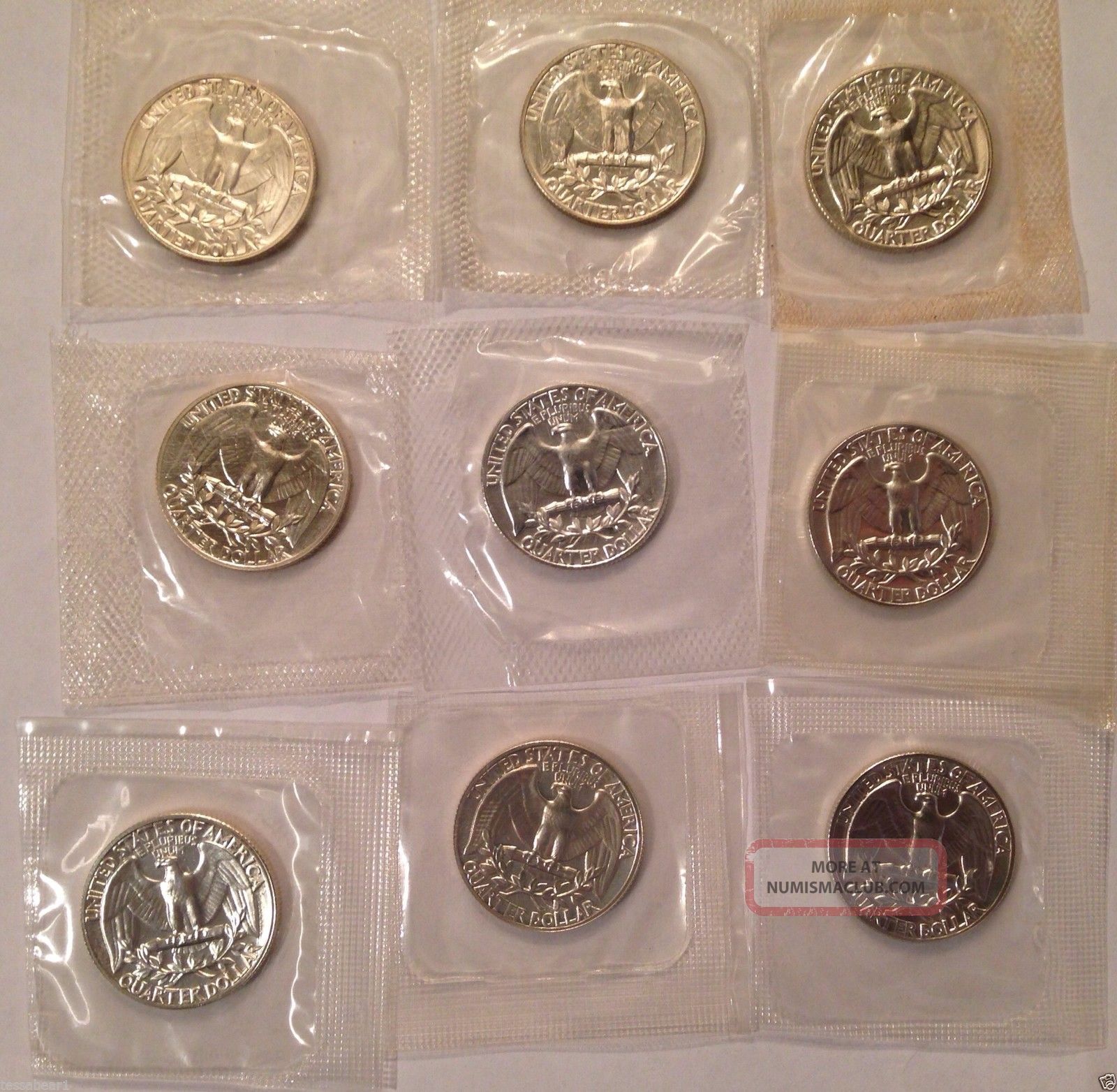 1956 1964 P Washington 1/4 Proof 90 Silver Still In Cello From Us