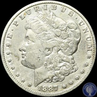1887 P Silver Morgan Dollar 410 photo